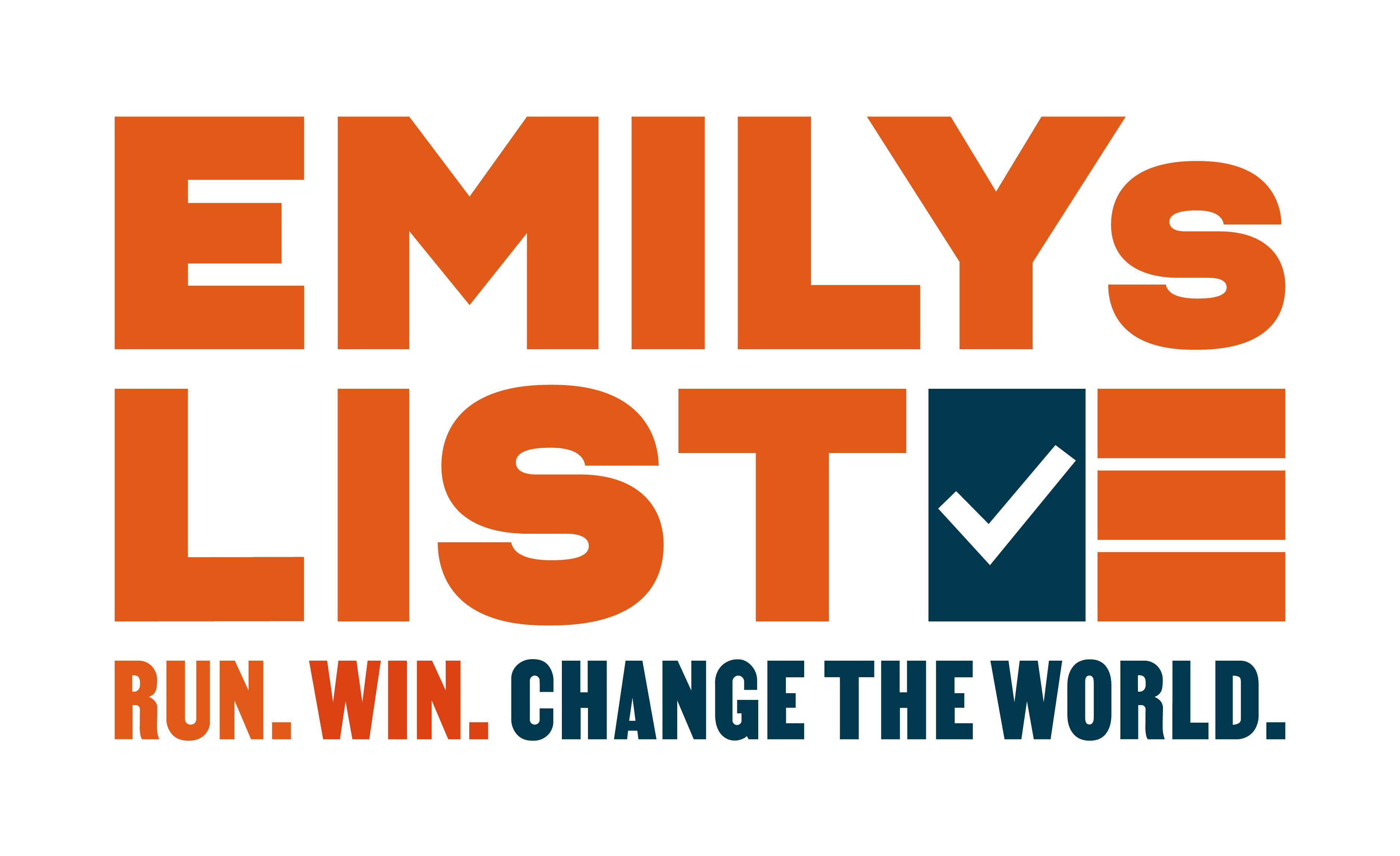 Emily's List. Run. Win. Change the world.